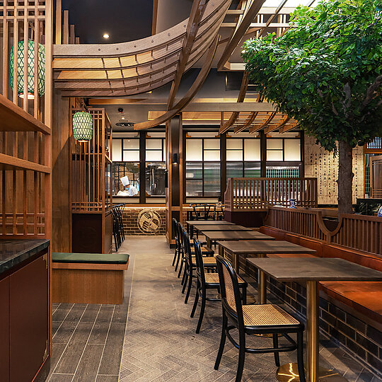 Interior photograph of Master Lanzhou Noodle Bar by Chris Murray - Chrism Photography