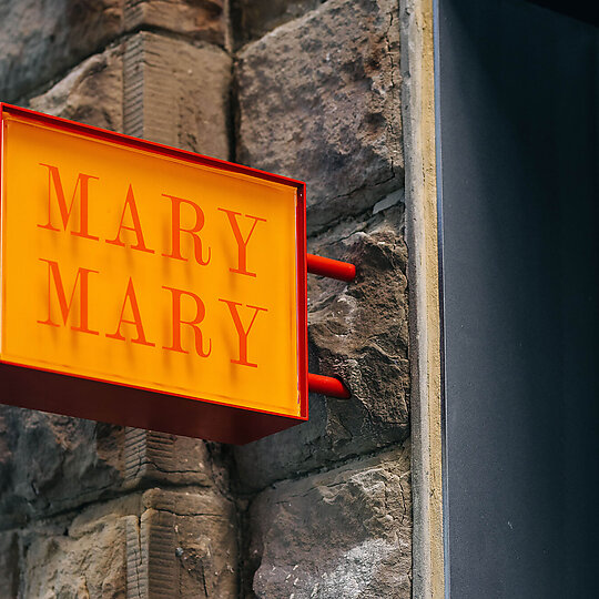 Interior photograph of Mary Mary Brand Identity by Adam Gibson