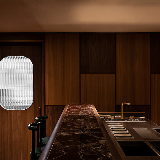 Interior photograph of Fugazzi Private Dining Room & Bar by Timothy Kaye