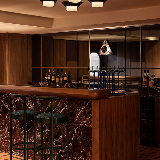 Interior photograph of Fugazzi Private Dining Room & Bar by Timothy Kaye