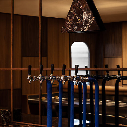 Interior photograph of Fugazzi Private Dining Room & Bar by Timothy Kaye