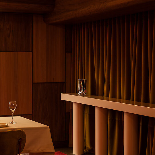 Interior photograph of Fugazzi Private Dining Room & Bar by Timothy Kaye