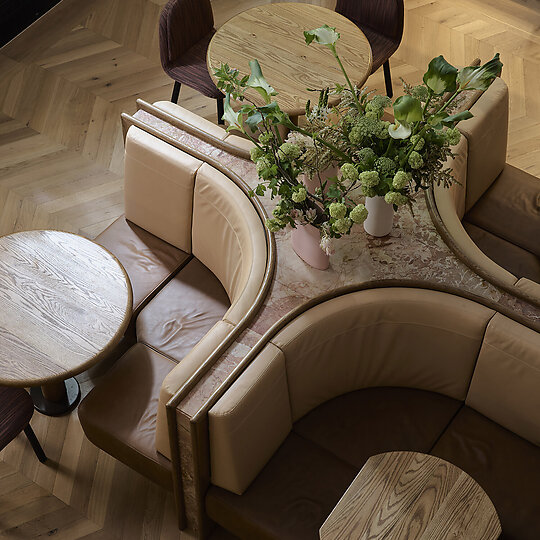 Interior photograph of The Charles Grand Brasserie & Bar by Anson Smart 