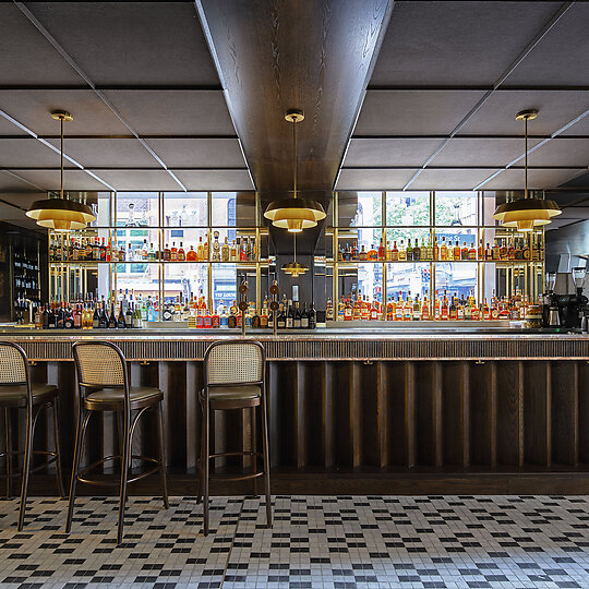 Interior photograph of The Charles Grand Brasserie & Bar by Anson Smart 