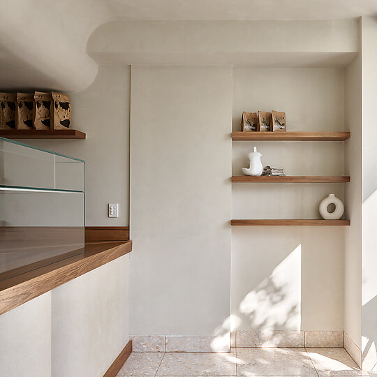 Interior photograph of Home Croissanterie by Steven Woodburn