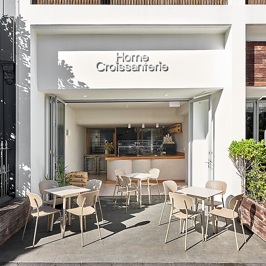 Interior photograph of Home Croissanterie by Steven Woodburn