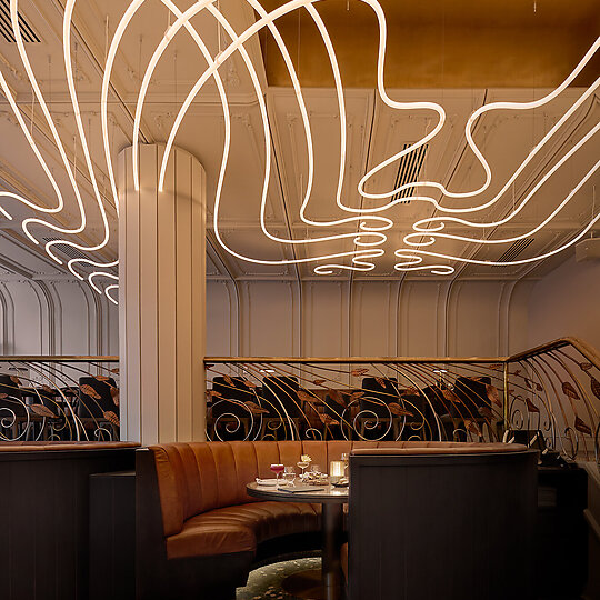 Interior photograph of Luma Bar & Restaurant by Nicole Reed