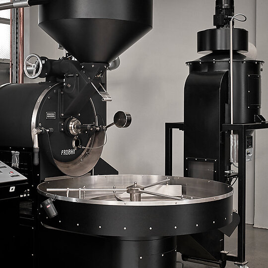 Interior photograph of Manta Ray Coffee Roastery by Peter Clarke