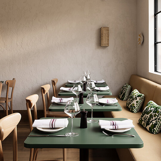 Interior photograph of Grazia Restaurant by Martina Gemmola