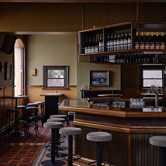 Interior photograph of The Sporting Club Hotel by Derek Stawell