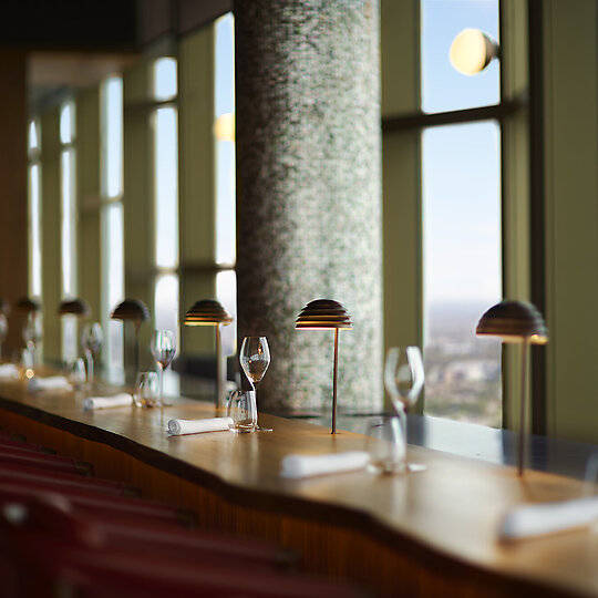 Interior photograph of The Ritz-Carlton Melbourne L80 Restaurant by Christopher Cypret