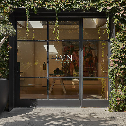 Interior photograph of LVN Restaurant at Bird in Hand Winery by Jenah Piwanski