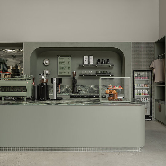 Interior photograph of Tim Adams Speciality Coffee and Pedro and Grizz Roasters  - Espresso Bar by Alyne Media