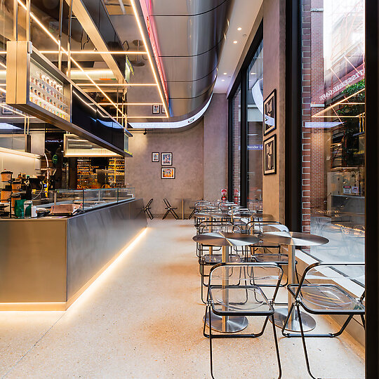 Interior photograph of Lovey Patisserie Cafe Featuring Xplayground by Yun Wei 