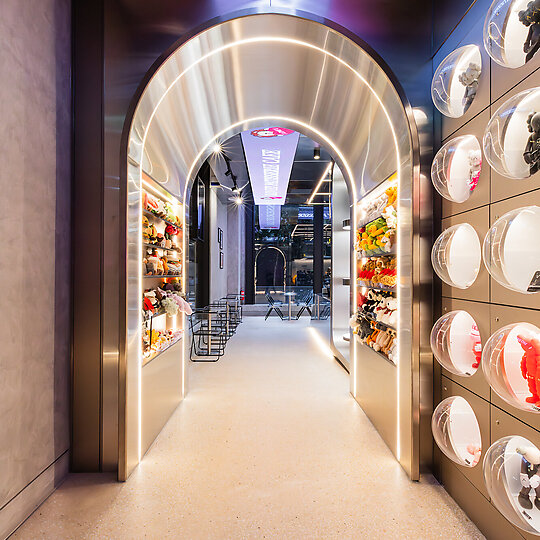 Interior photograph of Lovey Patisserie Cafe Featuring Xplayground by Yun Wei 