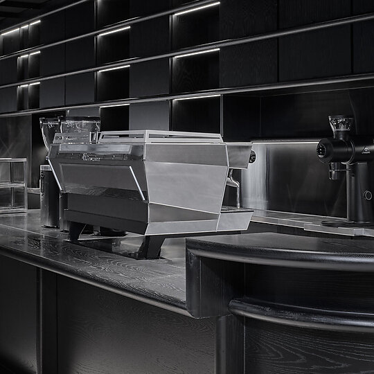 Interior photograph of Code Black - Morning Bar by Peter Clarke