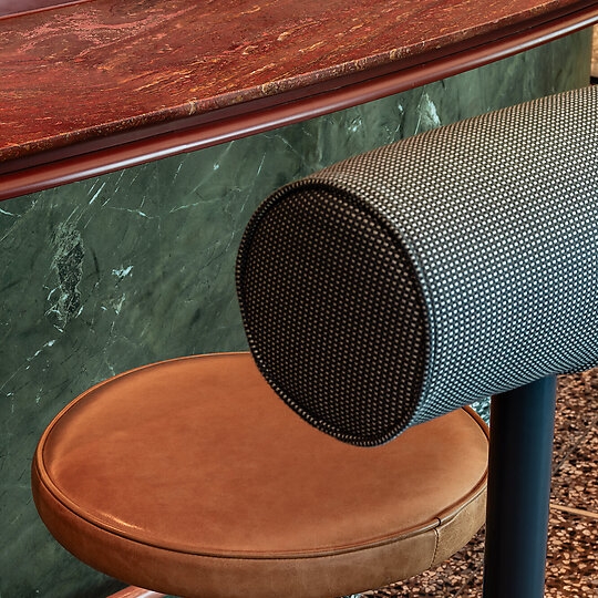 Interior photograph of ST. ALi Kiosk Melbourne Airport by Tom Blachford