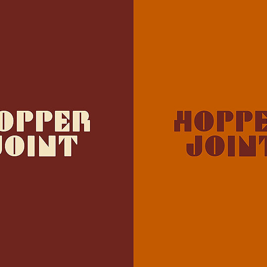 Interior photograph of Hopper Joint Brand Identity by Arianna Leggiero