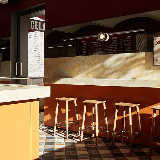 Interior photograph of Chicho Gelateria & Production Lab by Traianos Pakioufakis