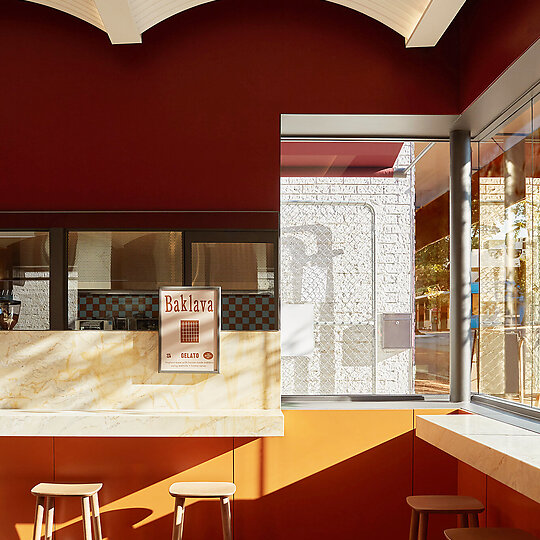 Interior photograph of Chicho Gelateria & Production Lab by Traianos Pakioufakis