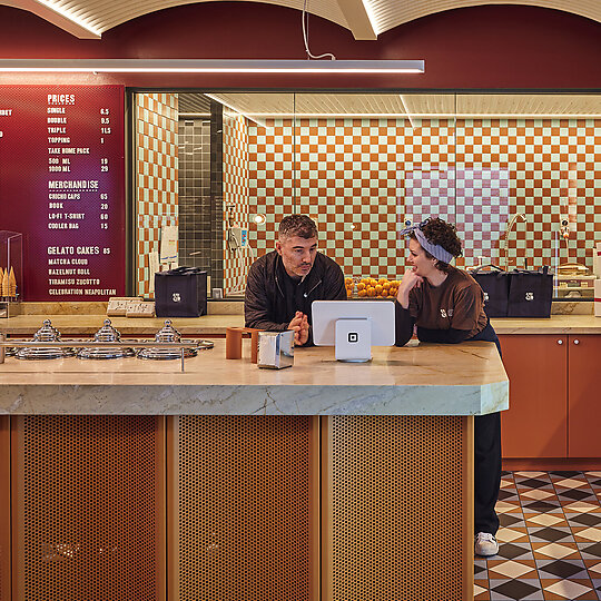 Interior photograph of Chicho Gelateria & Production Lab by Duncan Wright