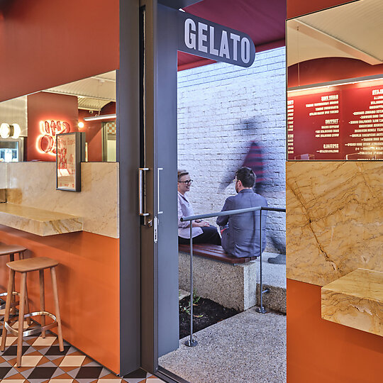 Interior photograph of Chicho Gelateria & Production Lab by Duncan Wright