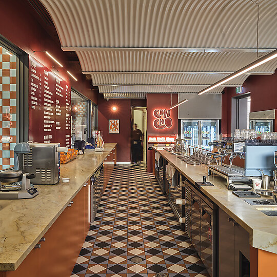 Interior photograph of Chicho Gelateria & Production Lab by Duncan Wright