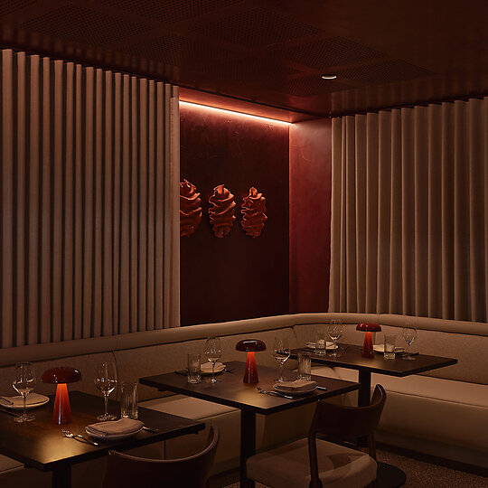 Interior photograph of Como Restaurant by Cieran Murphy