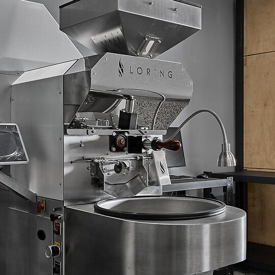 Interior photograph of Klim Coffee Roasting Co by Peter Clarke Photography