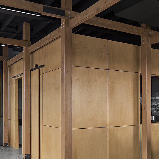 Interior photograph of Klim Coffee Roasting Co by Peter Clarke Photography