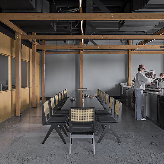 Interior photograph of Klim Coffee Roasting Co by Peter Clarke Photography